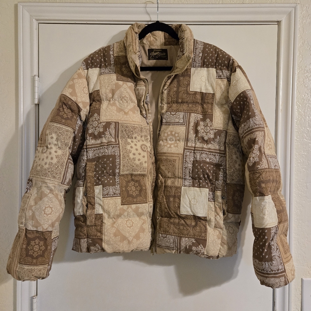 Mens Paisley Puffer Jacket